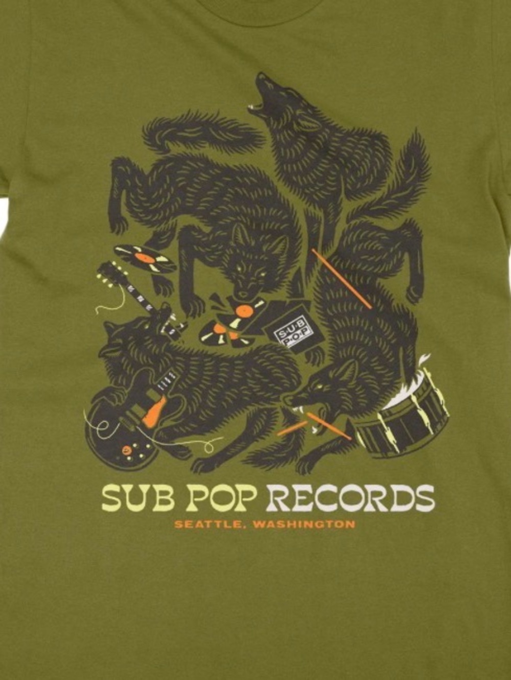 Olive Green Graphic Tee - Men